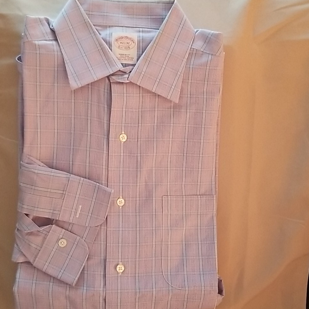 Brook's Brothers Dress Shirt Non-Iron 15.5-32